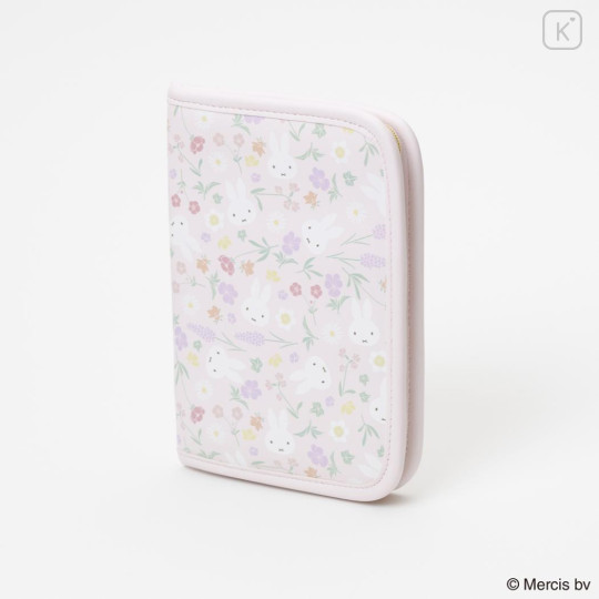 Japan Miffy Medicine Handbook Travel Passport Case - Miffy : Floral Face B - 3