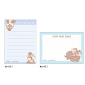 Japan Disney Mini Notepad - Chip & Dale : Wink Blue - 2