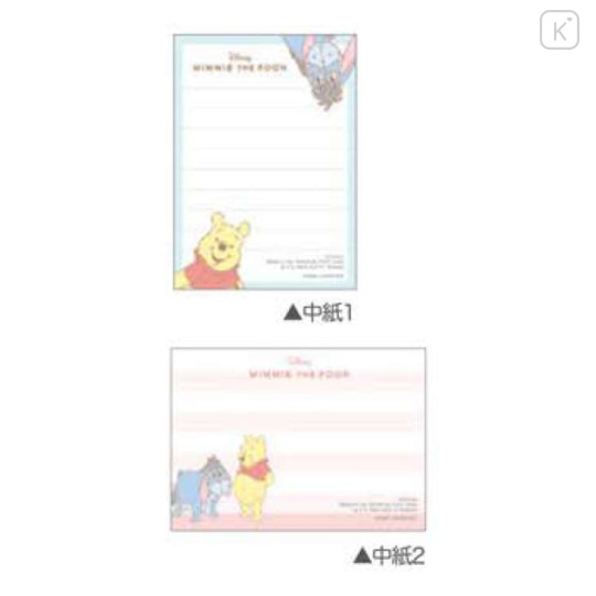 Japan Disney Mini Notepad - Eeyore & Pooh : Mint - 2