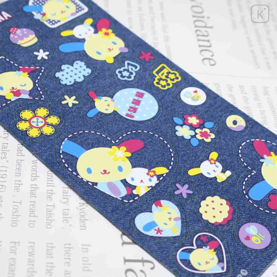 Japan Sanrio Sticker - Usahana : Denim - 2