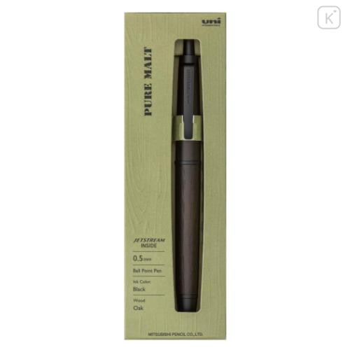 Japan Uni Jetstream Pure Malt Inside Single Ballpoint Pen - 0.5mm Dark Brown - 4