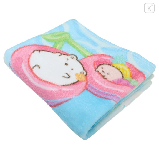 Japan San-X Jacquard Face Towel - Sumikko Gurashi : Pool Party - 3