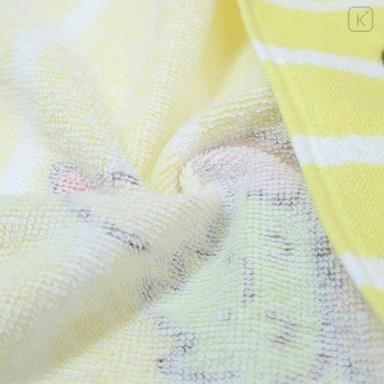 Japan San-X Jacquard Face Towel - Sumikko Gurashi : Yellow Stripe - 2