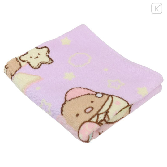Japan San-X Jacquard Face Towel - Sumikko Gurashi : Pajama Party - 3