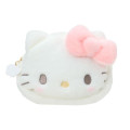 Japan Sanrio Original Face-shaped Pouch - Hello Kitty : Nap on Fluffy White Cloud - 1