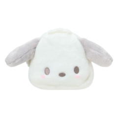 Japan Sanrio Original Face-shaped Pouch - Pochacco : Nap on Fluffy White Cloud