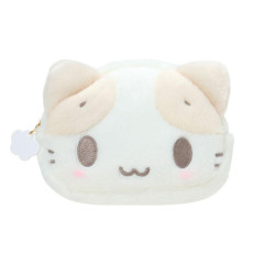 Japan Sanrio Original Face-shaped Pouch - Masyumaro : Nap on Fluffy White Cloud