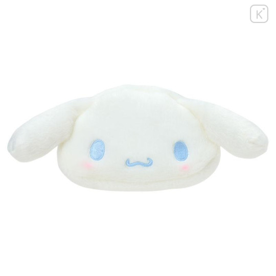 Japan Sanrio Original Face-shaped Pouch - Cinnamoroll : Nap on Fluffy White Cloud - 1