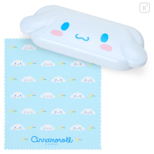 Japan Sanrio Original Glasses Case - Cinnamoroll : Face Shaped - 1