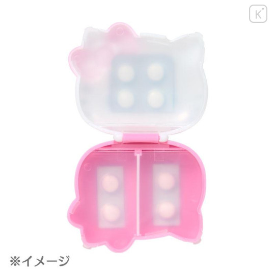 Japan Sanrio Original Medicine Case - Hello Kitty : Face Shaped Pink - 4