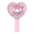 Japan Sanrio Original Hand Mirror - My Melody : Sparkling Sequins Heart Shaped - 1