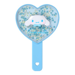 Japan Sanrio Original Hand Mirror - Cinnamoroll : Sparkling Sequins Heart Shaped