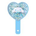 Japan Sanrio Original Hand Mirror - Cinnamoroll : Sparkling Sequins Heart Shaped - 1