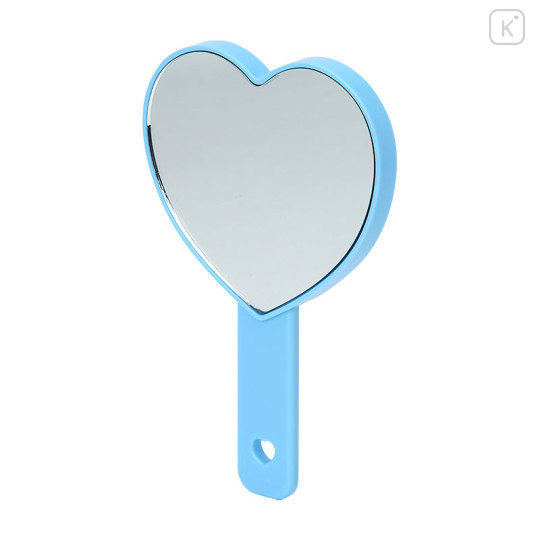 Japan Sanrio Original Hand Mirror - Cinnamoroll : Sparkling Sequins Heart Shaped - 2