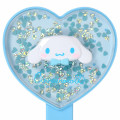 Japan Sanrio Original Hand Mirror - Cinnamoroll : Sparkling Sequins Heart Shaped - 3