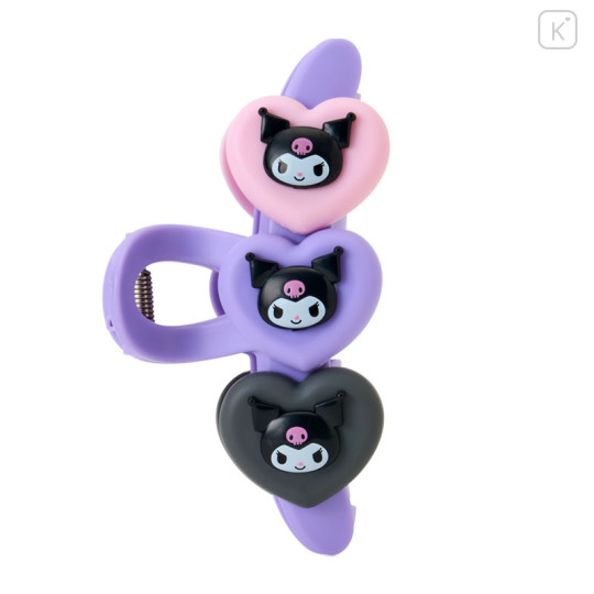 Japan Sanrio Original Hair Claw Clip - Kuromi : Heart - 2