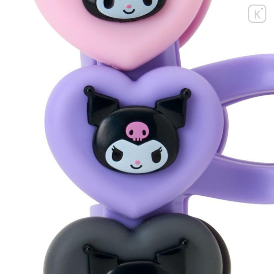 Japan Sanrio Original Hair Claw Clip - Kuromi : Heart - 4