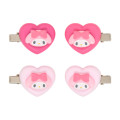 Japan Sanrio Original Mini Hair Clip Set - My Melody : Heart - 2