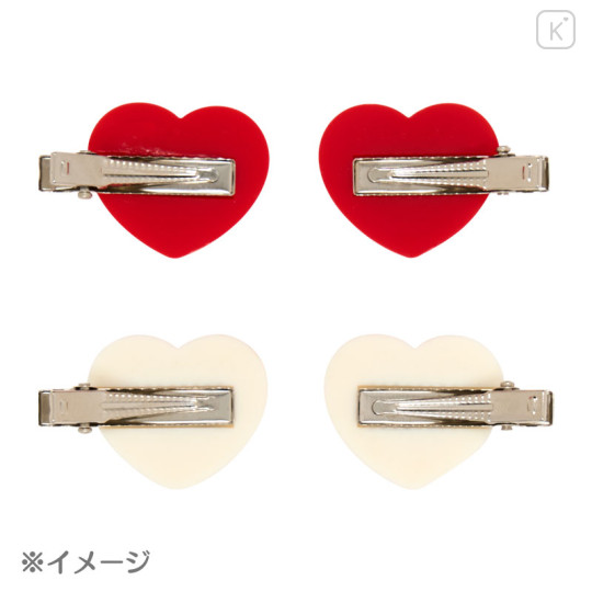 Japan Sanrio Original Mini Hair Clip Set - My Melody : Heart - 3