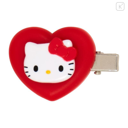 Japan Sanrio Original Mini Hair Clip Set - Hello Kitty : Heart - 4