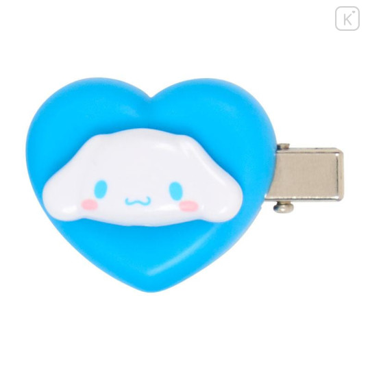Japan Sanrio Original Mini Hair Clip Set - Cinnamoroll : Heart - 4