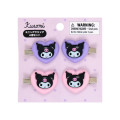 Japan Sanrio Original Mini Hair Clip Set - Kuromi : Heart - 1