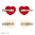 Japan Sanrio Original Mini Hair Clip Set - Kuromi : Heart - 3