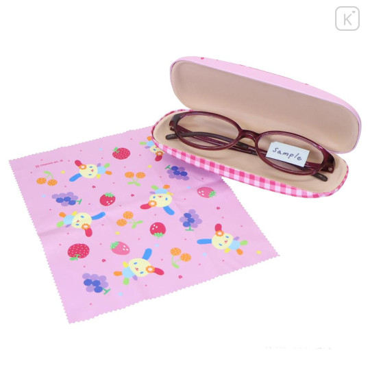 Japan Sanrio Glasses Case - Usahana : Fruits Pink - 2