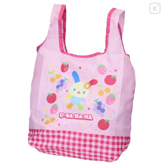 Japan Sanrio Eco Shopping Bag - Usahana : Fruits Pink - 1