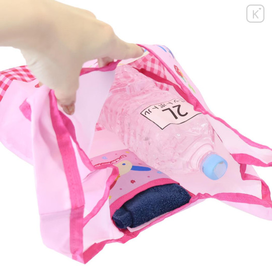 Japan Sanrio Eco Shopping Bag - Usahana : Fruits Pink - 3