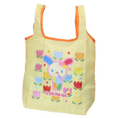 Japan Sanrio Eco Shopping Bag - Usahana : Flower Yellow
