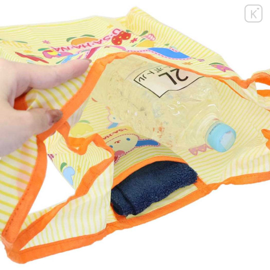 Japan Sanrio Eco Shopping Bag - Usahana : Flower Yellow - 3