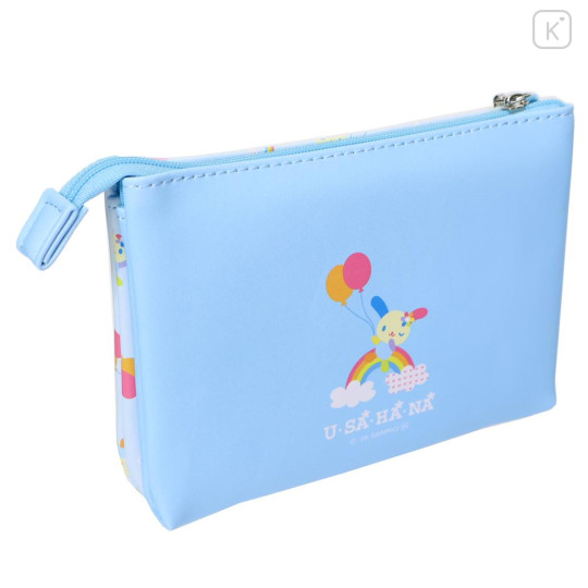 Japan Sanrio Cosmetic Pouch - Usahana : Blue Sky - 2