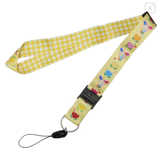 Japan Sanrio Neck Strap - Usahana : Flower Yellow - 1