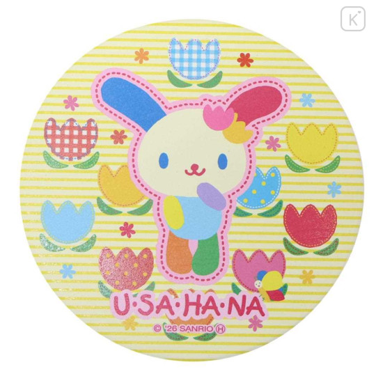 Japan Sanrio Water Absorbing Coaster - Usahana : Flower Yellow - 1