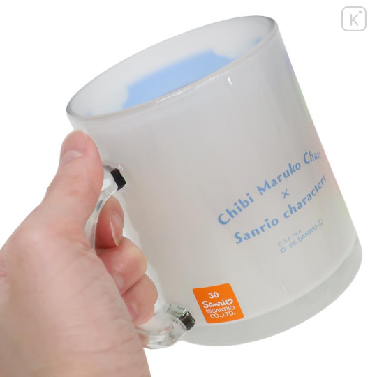 Japan Chibi Maruko Chan × Sanrio Glass Mug - Characters - 2
