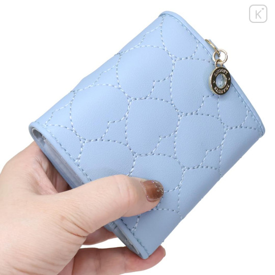 Japan Peanuts Quilted Trifold Wallet - Snoopy & Woodstock : Sky Blue - 2