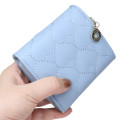 Japan Peanuts Quilted Trifold Wallet - Snoopy & Woodstock : Sky Blue - 2