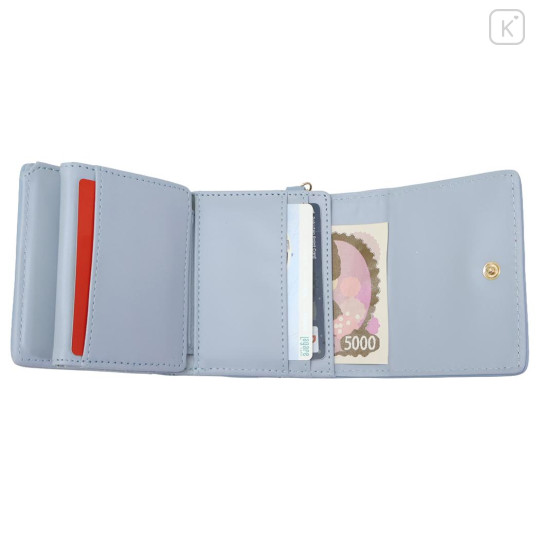 Japan Peanuts Quilted Trifold Wallet - Snoopy & Woodstock : Sky Blue - 3