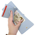Japan Peanuts Quilted Trifold Wallet - Snoopy & Woodstock : Sky Blue - 4