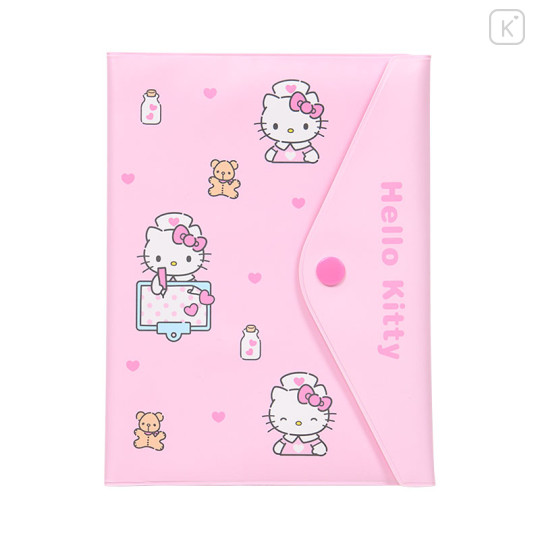 Japan Sanrio Original Medicine Handbook Travel Passport Case - Hello Kitty : Patient Card Case Pink - 1