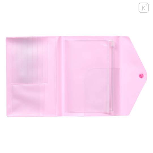 Japan Sanrio Original Medicine Handbook Travel Passport Case - Hello Kitty : Patient Card Case Pink - 3