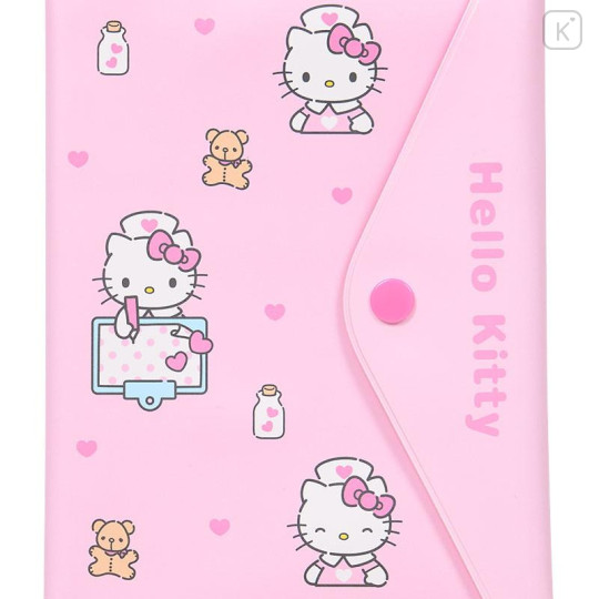 Japan Sanrio Original Medicine Handbook Travel Passport Case - Hello Kitty : Patient Card Case Pink - 4