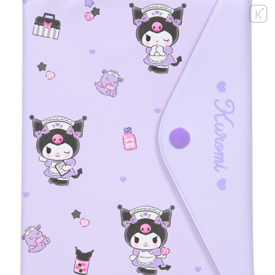 Japan Sanrio Original Medicine Handbook Travel Passport Case - Kuromi : Patient Card Case - 4