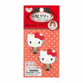 Japan Sanrio Original Bangs Clip Set - Hello Kitty : Red Ribbon - 1