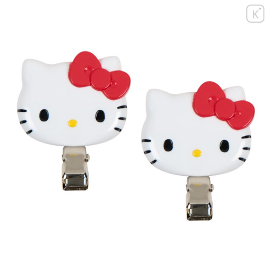Japan Sanrio Original Bangs Clip Set - Hello Kitty : Red Ribbon - 2