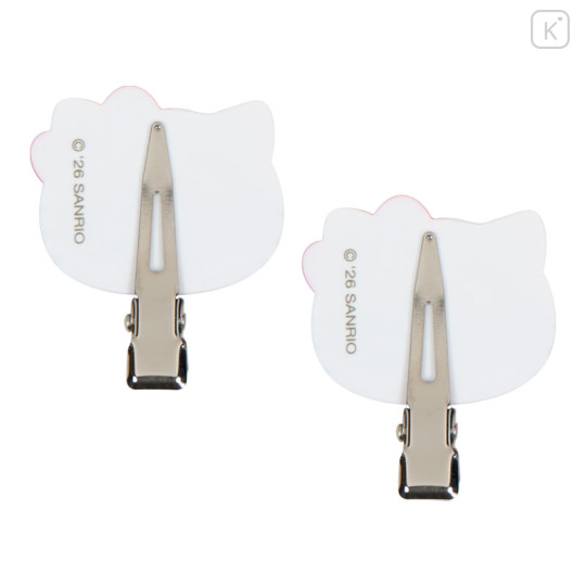 Japan Sanrio Original Bangs Clip Set - Hello Kitty : Red Ribbon - 3