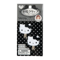 Japan Sanrio Original Bangs Clip Set - Hello Kitty : Black Ribbon - 1