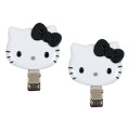Japan Sanrio Original Bangs Clip Set - Hello Kitty : Black Ribbon - 2