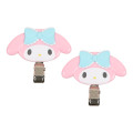 Japan Sanrio Original Bangs Clip Set - My Melody : Blue Ribbon - 2
